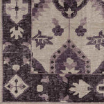 Plainville Traditional Eggplant/Beige Area Rug