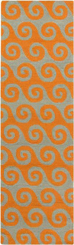 Pritchett Modern Burnt Orange Area Rug