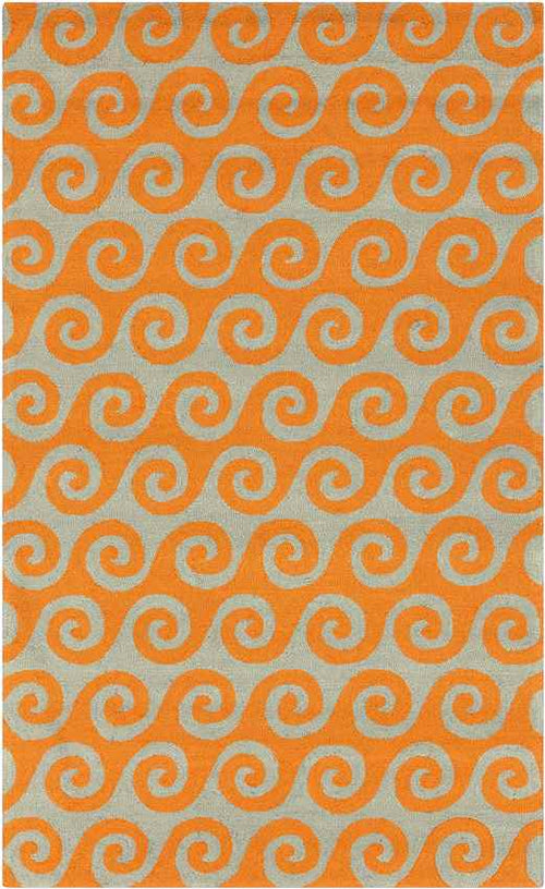 Pritchett Modern Burnt Orange Area Rug