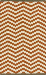 Quitman Modern Burnt Orange Area Rug