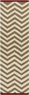Quitman Modern Burgundy/Beige Area Rug