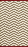 Quitman Modern Burgundy/Beige Area Rug
