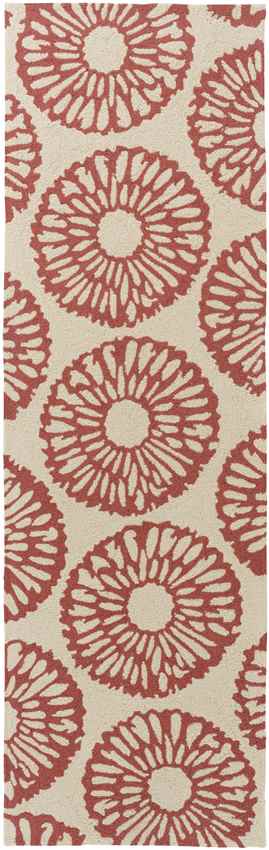 Ramah Modern Ivory/Rust Area Rug