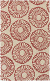 Ramah Modern Ivory/Rust Area Rug