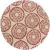 Ramah Modern Ivory/Rust Area Rug