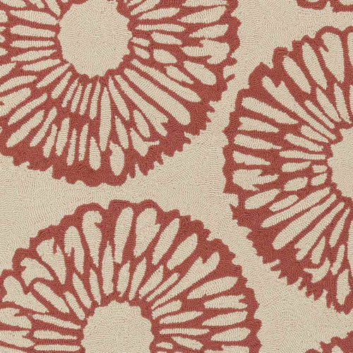 Ramah Modern Ivory/Rust Area Rug