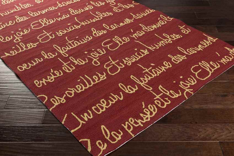 Rainbow Modern Cherry/Gold Area Rug