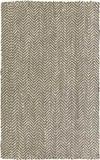 Orane Global Jute/Sisal Medium Gray/Cream Chevron Area Rug