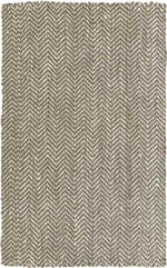 Orane Global Jute/Sisal Medium Gray/Cream Chevron Area Rug