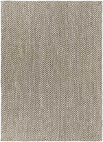 Orane Global Jute/Sisal Medium Gray/Cream Chevron Area Rug