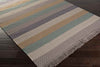 Reyno Modern Blue/Gray/Orange Area Rug