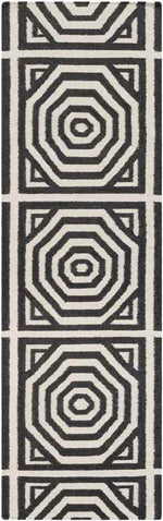 Rosa Modern Charcoal/Ivory Area Rug