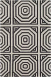 Rosa Modern Charcoal/Ivory Area Rug