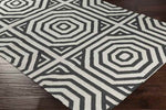 Rosa Modern Charcoal/Ivory Area Rug