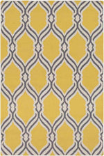 Roopville Modern Bright Yellow Area Rug