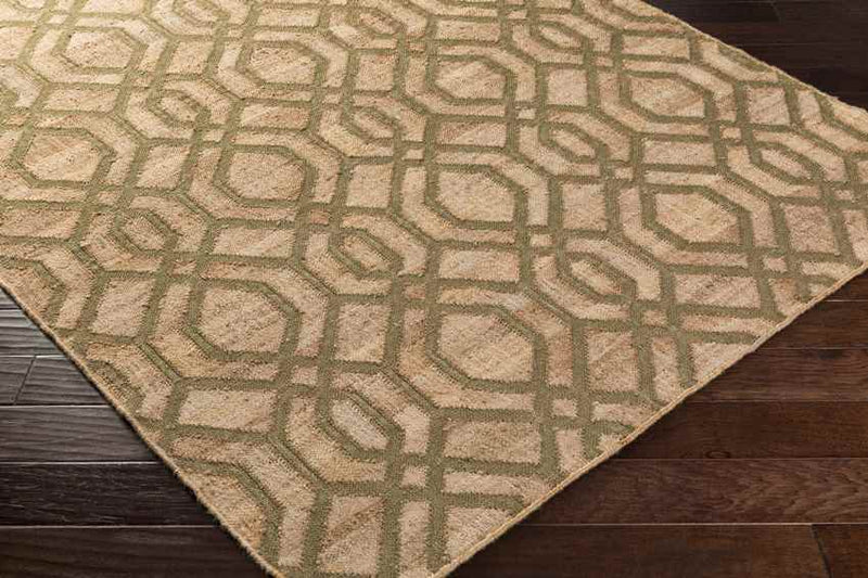 Shishmaref Global Green/Beige Area Rug