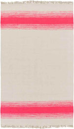 Snowflake Modern Bright Pink/Khaki Area Rug