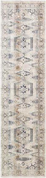 Burford Traditional Aqua Area Rug