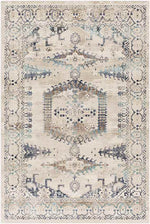 Burford Traditional Aqua Area Rug