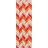 Tupelo Modern Bright Orange/Garnet Area Rug
