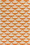 Tuscumbia Modern Orange/Beige Area Rug