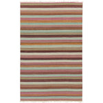 Victorville Modern Salmon/Brown/Green Area Rug