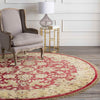 Vienna Traditional Beige/Burgundy Area Rug
