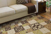 Woodbine Modern Orange/Beige/Olive Area Rug
