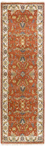Grandview Traditional Burnt Orange Area Rug