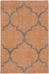 Belvidere Modern Burnt Orange Area Rug