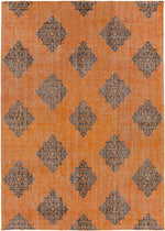 Benld Traditional Burnt Orange Area Rug