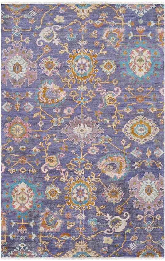 Crawley Traditional Dark Purple/Mauve Area Rug