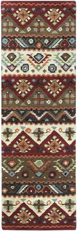 Crewkerne Rustic Dark Red Area Rug