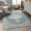 Daventry Traditional Aqua Area Rug