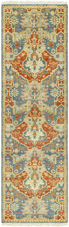 Luton Traditional Sky Blue Area Rug
