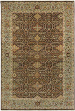 Reigate Traditional Dark Brown Area Rug