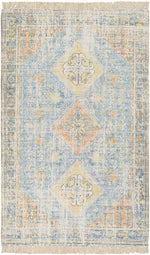 Sandown Traditional Sky Blue Area Rug