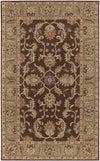Daysland Traditional Dark Brown Area Rug