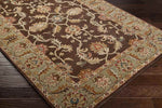 Daysland Traditional Dark Brown Area Rug