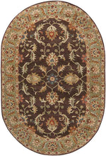 Daysland Traditional Dark Brown Area Rug