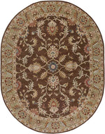 Daysland Traditional Dark Brown Area Rug