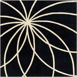 Falher Modern Black Area Rug