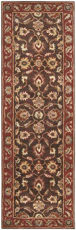 Irricana Traditional Dark Brown Area Rug