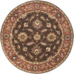 Irricana Traditional Dark Brown Area Rug