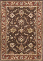 Irricana Traditional Dark Brown Area Rug