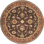 Irricana Traditional Dark Brown Area Rug