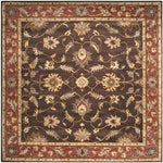 Irricana Traditional Dark Brown Area Rug