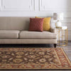Irricana Traditional Dark Brown Area Rug