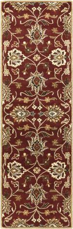 Eckville Traditional Burgundy Area Rug