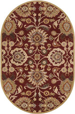 Eckville Traditional Burgundy Area Rug